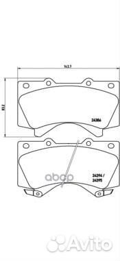 Колодки тормозные toyota land cruiser J200 4.5D