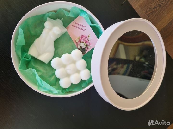 Нежный набор из свечей ручной работы