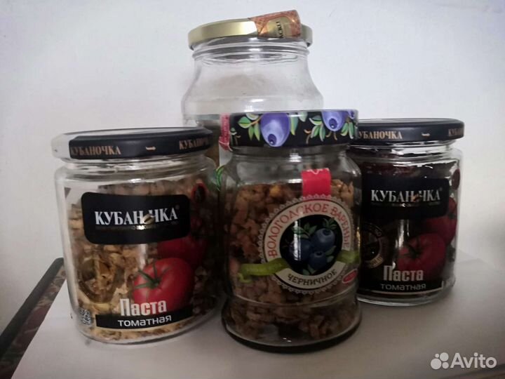 Стеклянные банки 0.5 л, 03 ли, 1л с крышкой
