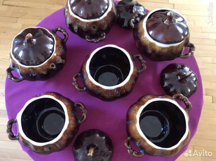 Горшки для запекания керамика, набор из 6 шт