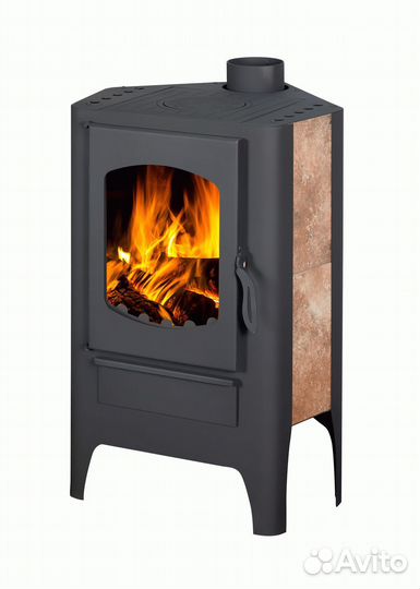 Печь-камин бавария эко угловая с плитой Экокамин