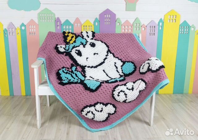 Плед детский вязаный