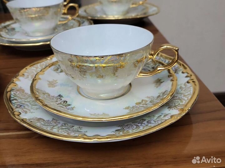 Чайный сервиз райхенбах, гдр на 12 персон