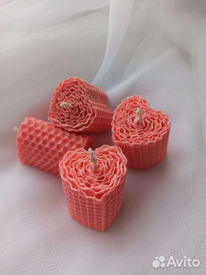 Валентинка, подарок на 14 февраля, свеча