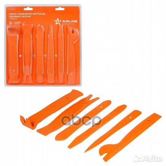 Набор съемников пистонов обшивки салона 6пр. бл