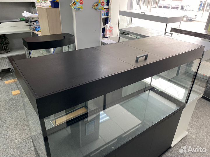 Аквариум 500л с тумбой (Черный)