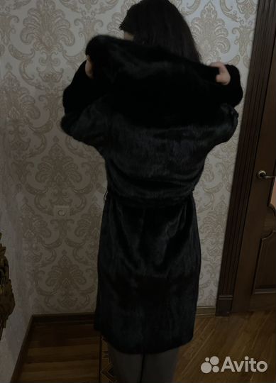 Шуба норковая 48 50 черная