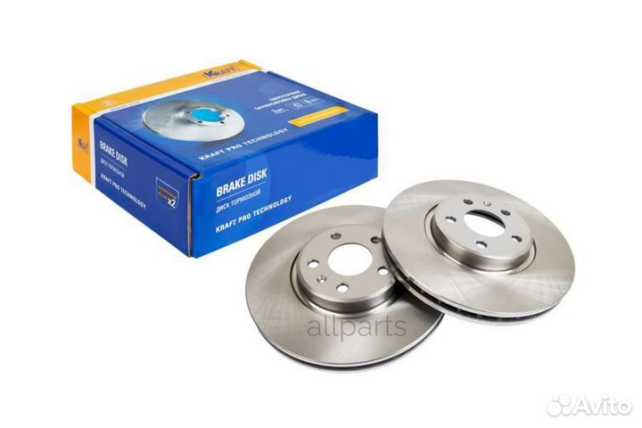 Kraft KT 016057 Диск тормозной передний