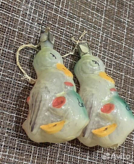 Ёлочная игрушка ссср. утка С соком