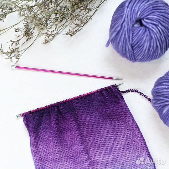 Спицы алюминиевые прямые Zing KnitPro, 30 см, 2.5