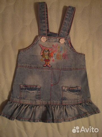 Джинсовый сарафан на девочку 86 разм