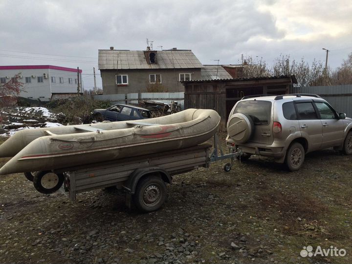 Лодка, мотор, прицеп