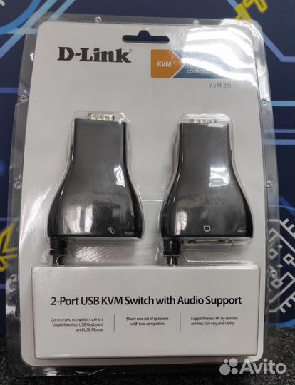 Двухпортовый переключатель D-Link KVM-221