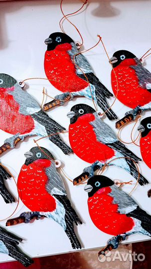 Ёлочные игрушки снегири