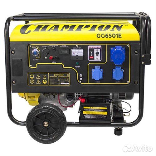 Генератор бензиновый champion GG6501E+ATS
