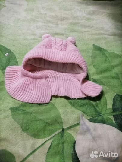 Шапка шлем для девочки зима