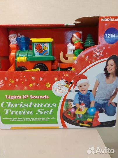 Железная дорога паровоз новогодняя