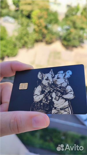 Визитки/карты из металла, лазерная гравировка