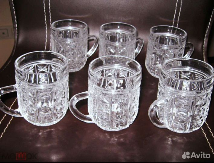 Кружки хрусталь набор 6 шт
