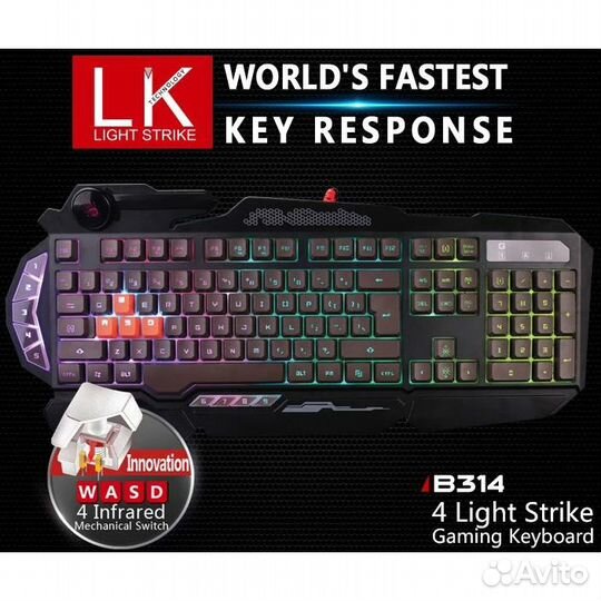 A4Tech клавиатура игровая bloody B314 черная С под