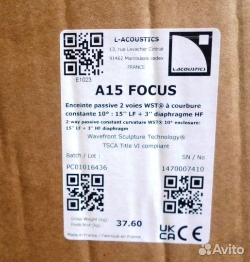 L-acoustics A15 Focus+A15Wide (france)
