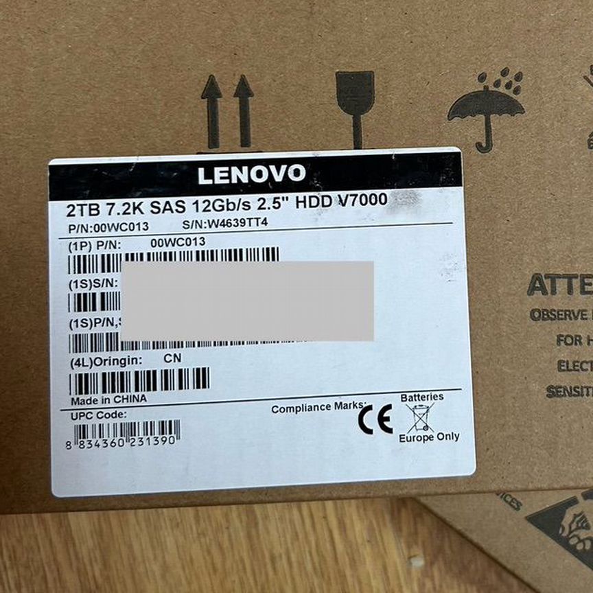 [STORVIZE] Жесткий Диск Lenovo 2tb Sas 00wc013 Storvize V7000