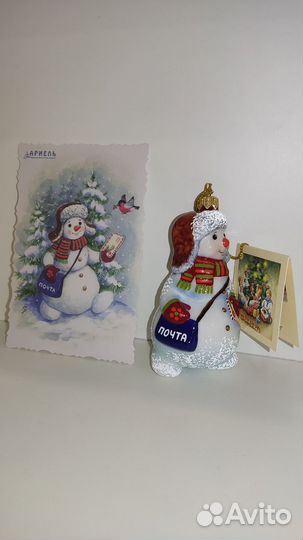 Елочная игрушка Снеговик Ариель