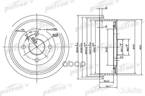 Барабан тормозной задн daewoo: espero 95-99, NE