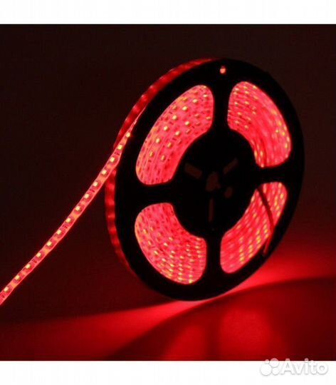 Светодиодная лента 120д/м, 12В,IP65 Красная