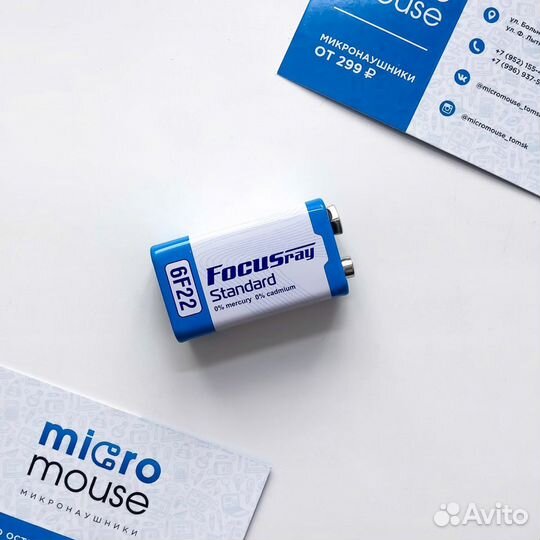 Батарейка крона для микронаушников