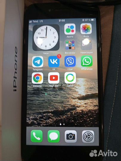 Телефон iPhone 7 black 128gb