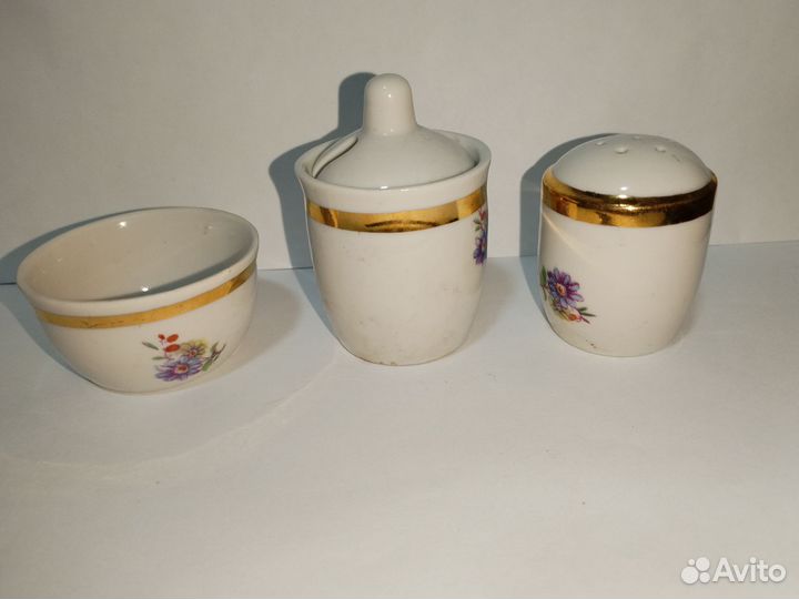 Солонка, перечница, соусник.Краснодар. Чайка. СССР