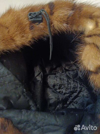 Норковый берет мягкий, шапка норковая