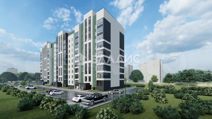 2-к. квартира, 57,1 м², 4/9 эт.
