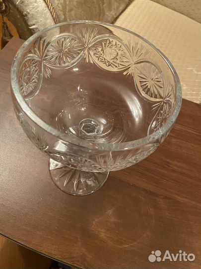 Хрустальная Ваза на ножке СССР