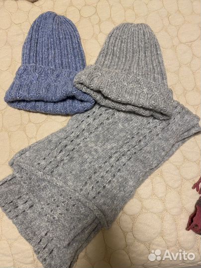 Комплекты шапки шарфы бактус ангора Columbia