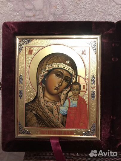 Икона складень бархатный 18*20