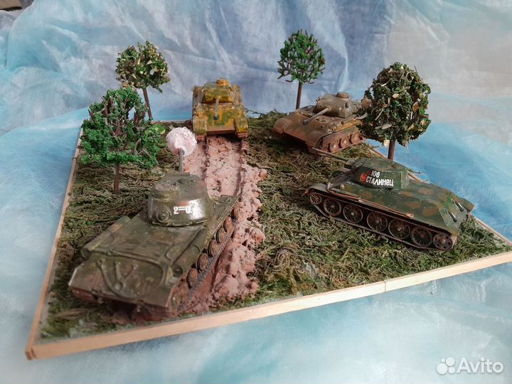 Диорама (1:72) танковый бой