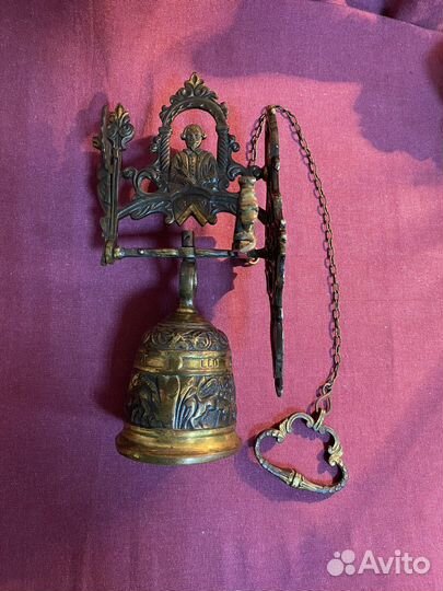 Колокольчик дверной бронзовый антиквариат