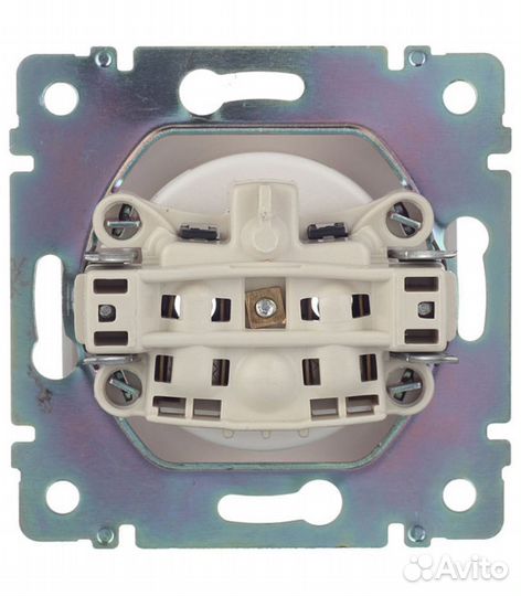 Розетка 694268 скрытая установка белая без заземле