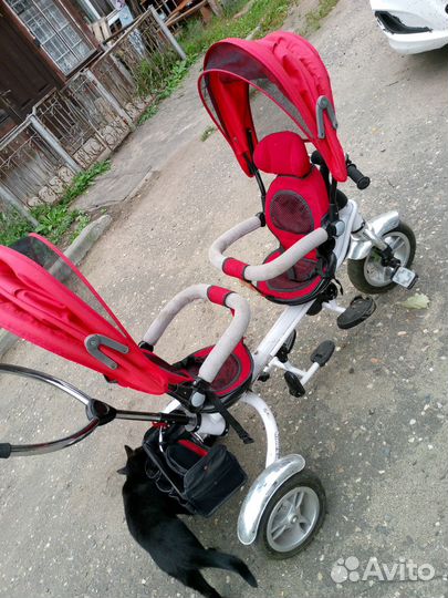 Детский трехколесный велосипед для двойни/погодок