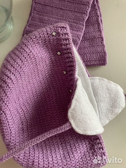 Шапка + шарфик ручная работа