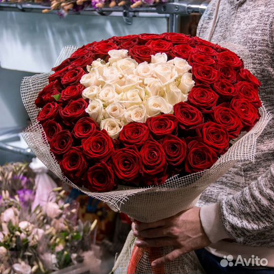 Букет Роз, Розы в корзине, 51 роза, 31 роза