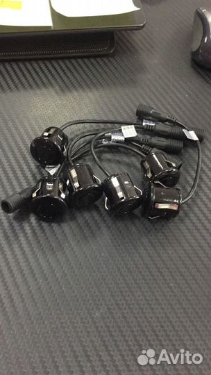 Парктроники 6 датчиков чёрные звуковые без дисплея