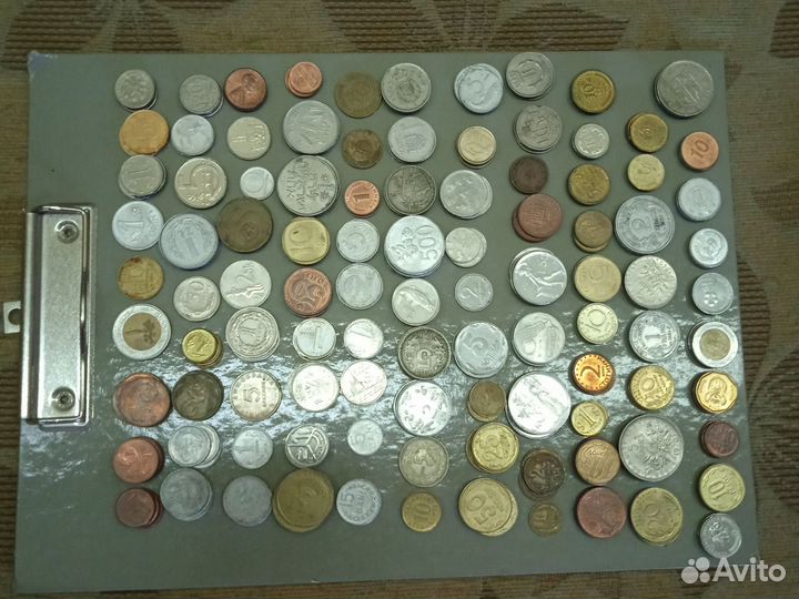 Иностранные монеты, 100 шт, разные