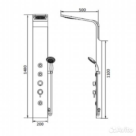 Душевая панель RGW Shower Panels SP-06 B 21140106