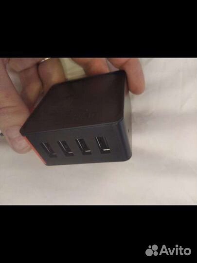 Адаптер зарядка блок на 4 порта rock новая