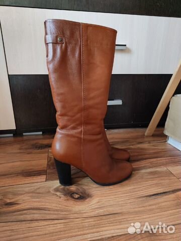 Кожаные демисезонные сапоги 38 размер