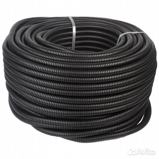 Труба гофрированная пнд 20мм с протяжкой черная
