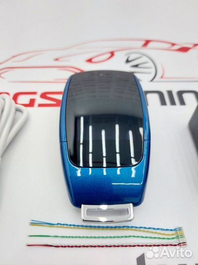 Смарт ключ Инфинити дизайн Мерседес синий